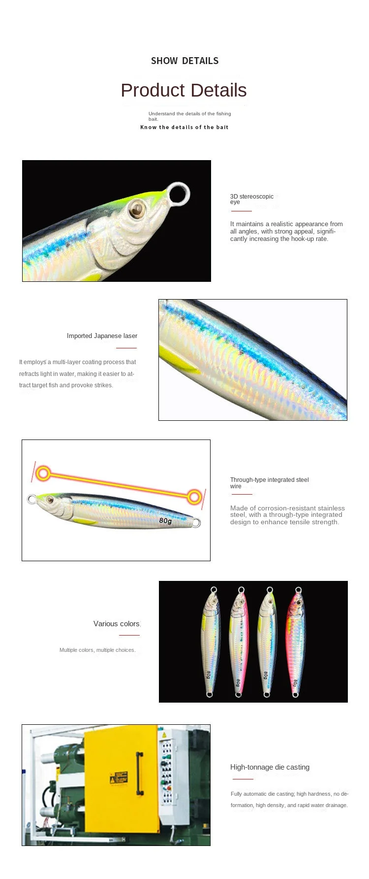 Cross Border Dedicated Metal Jig Lure Metal None - view 8