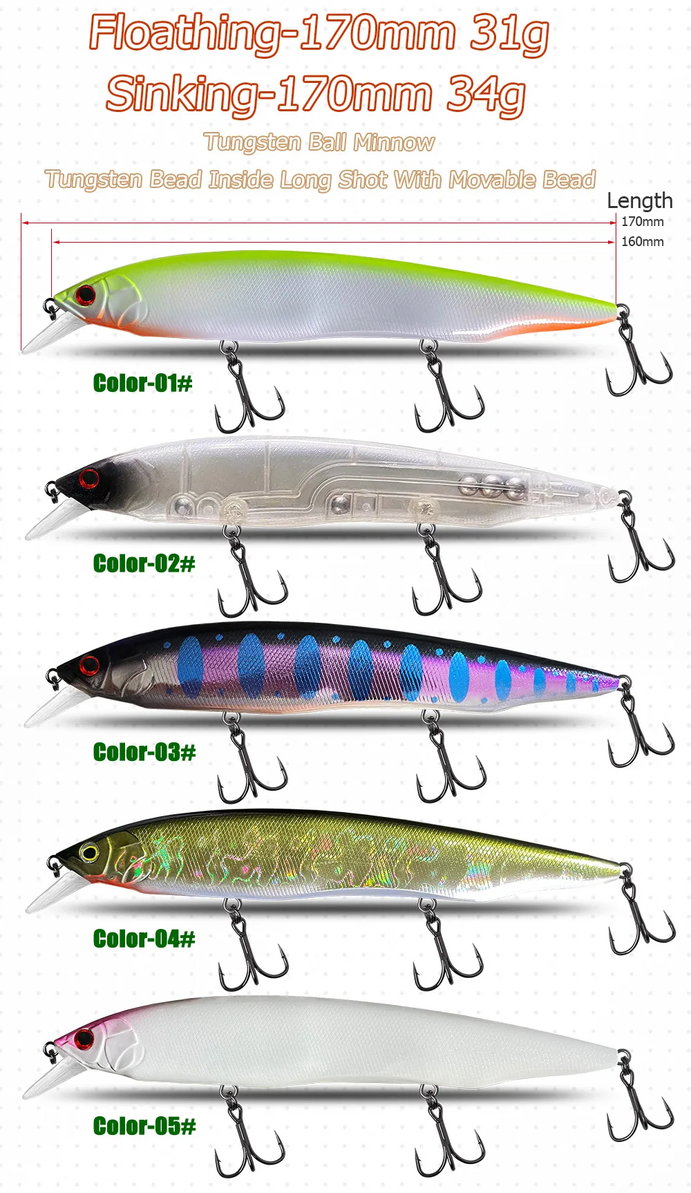 Factory Direct Supply Bionic Hard Lure ABS Artificial & Bionic Lures - view 8