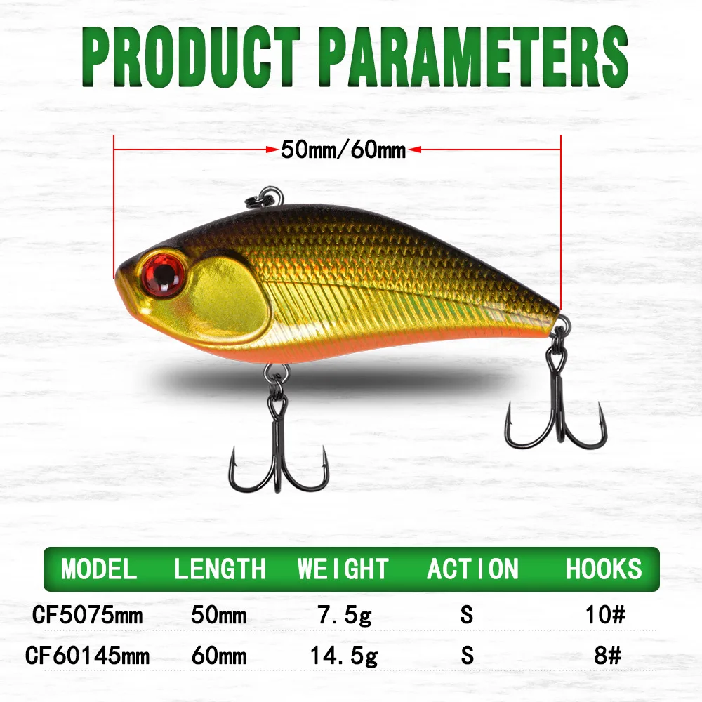 Vibro Lure with Rattle Beads Sinking ABS Hard Lure - view 4
