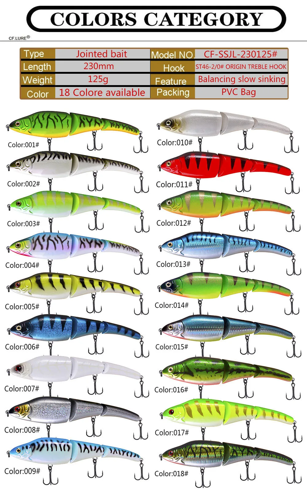 Lure American style Multi segment Slow ABS Hard Lure - view 7
