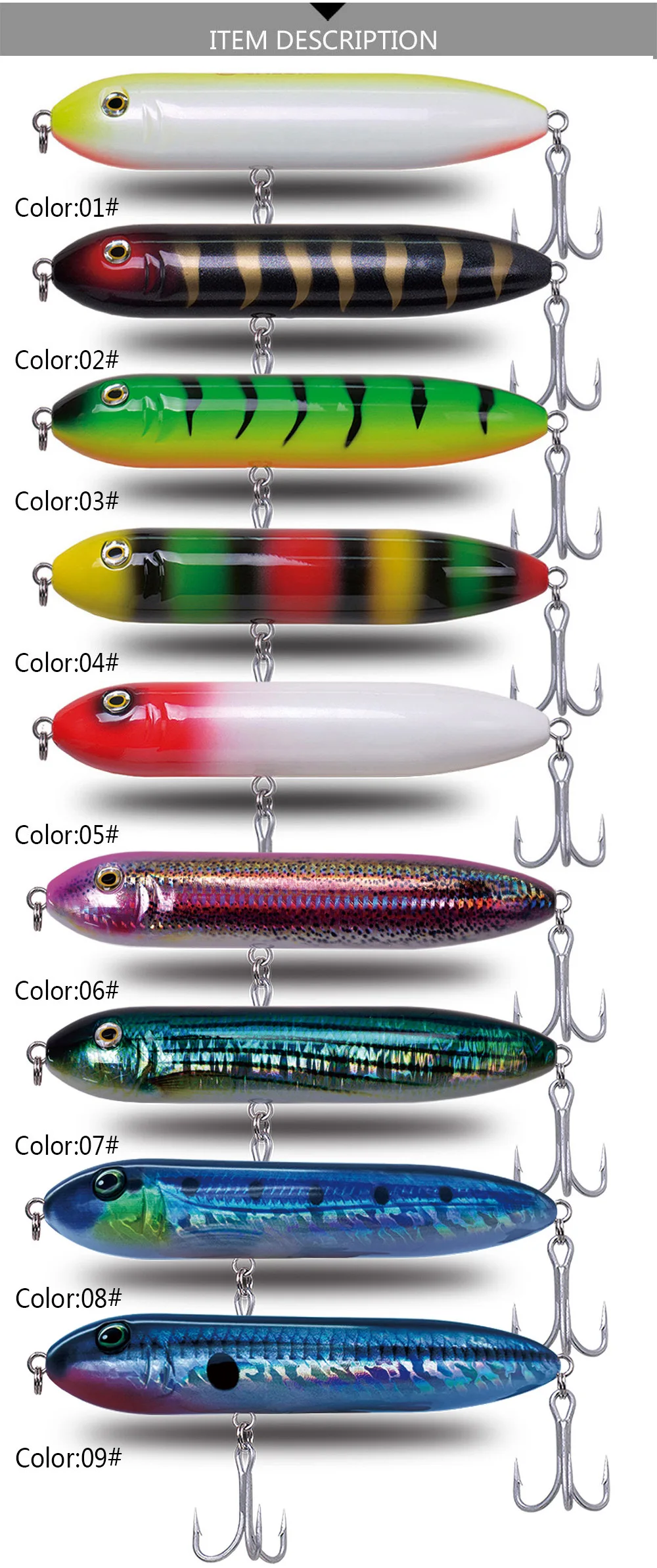 Lure Sea Fishing Tuna Freshwater Mandarin Stainless Steel None - view 11