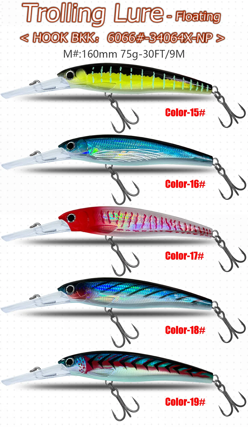 CHEERY Sea Fishing Trolling Lure Bait ABS None - view 9