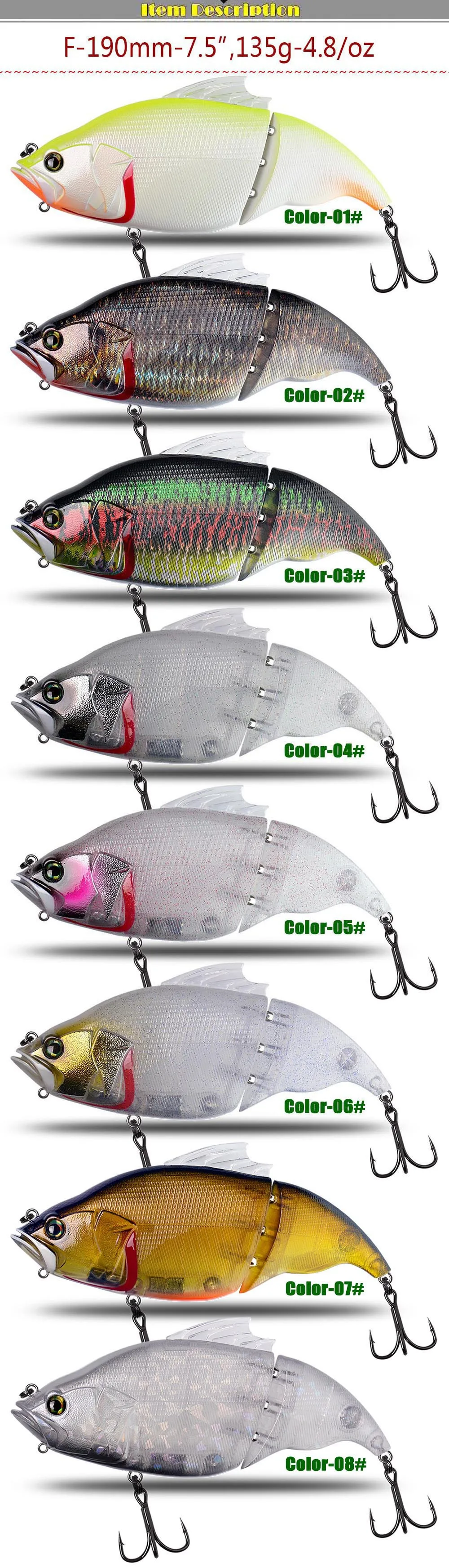 Lure Bass Artificial Hard Bait Plastic Plastic None - view 9