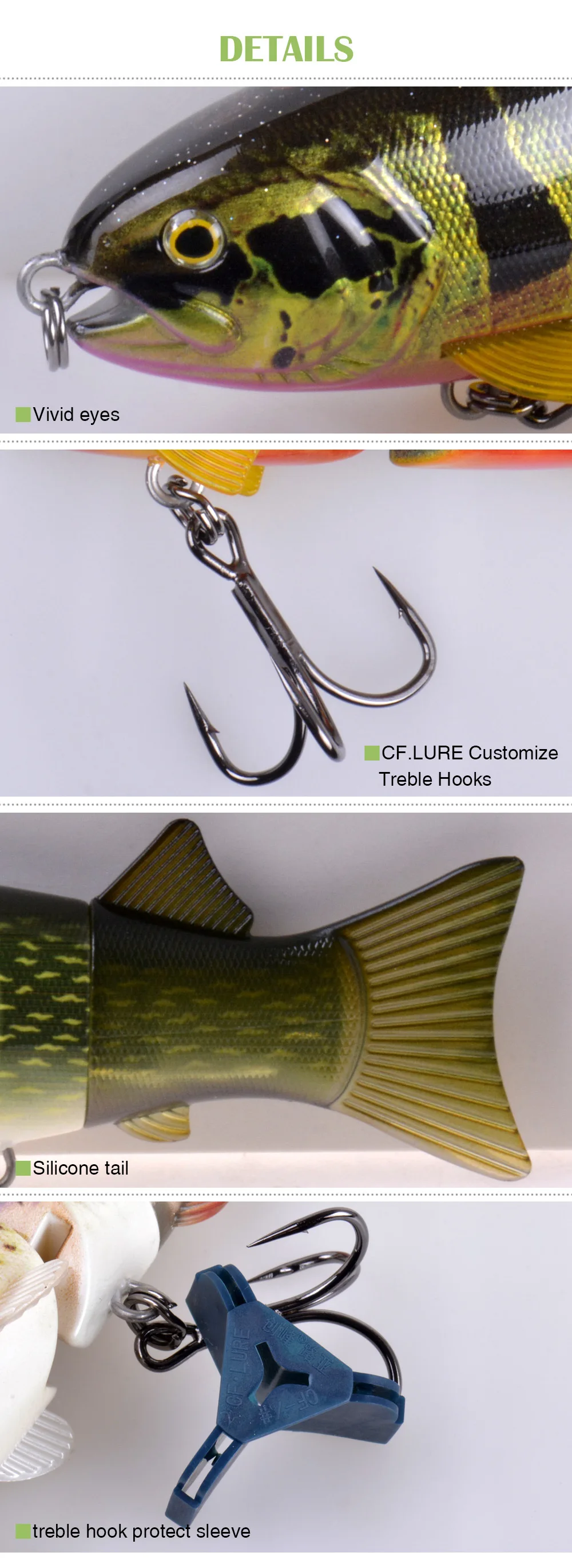 Lure Multi segment Swimbait Submersible Soft Stainless Steel None - view 7
