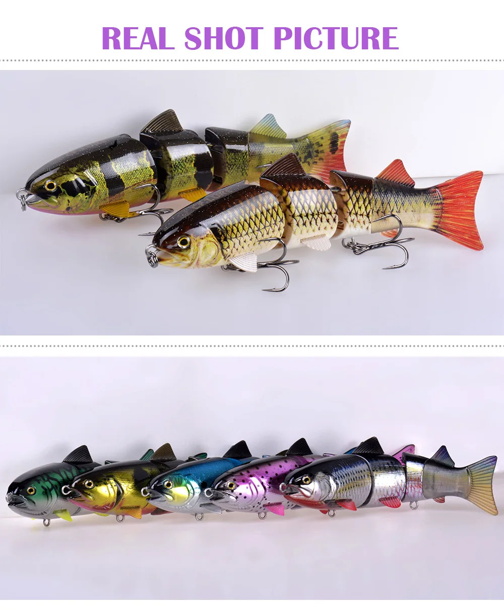 Lure Multi segment Swimbait Submersible Soft Stainless Steel None - view 8