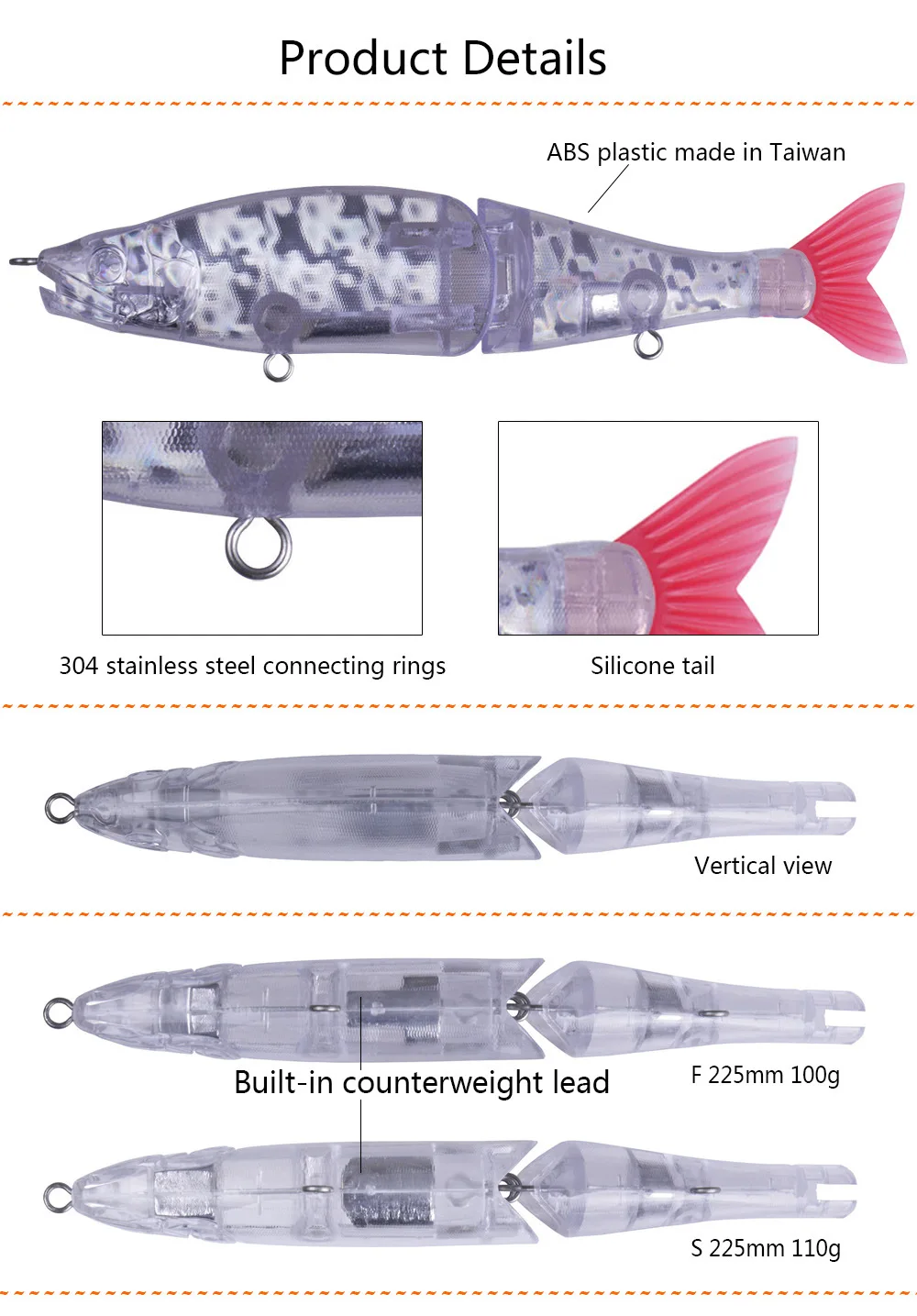 Lure Spear Floating Slow Sinking Two Stainless Steel None - view 11