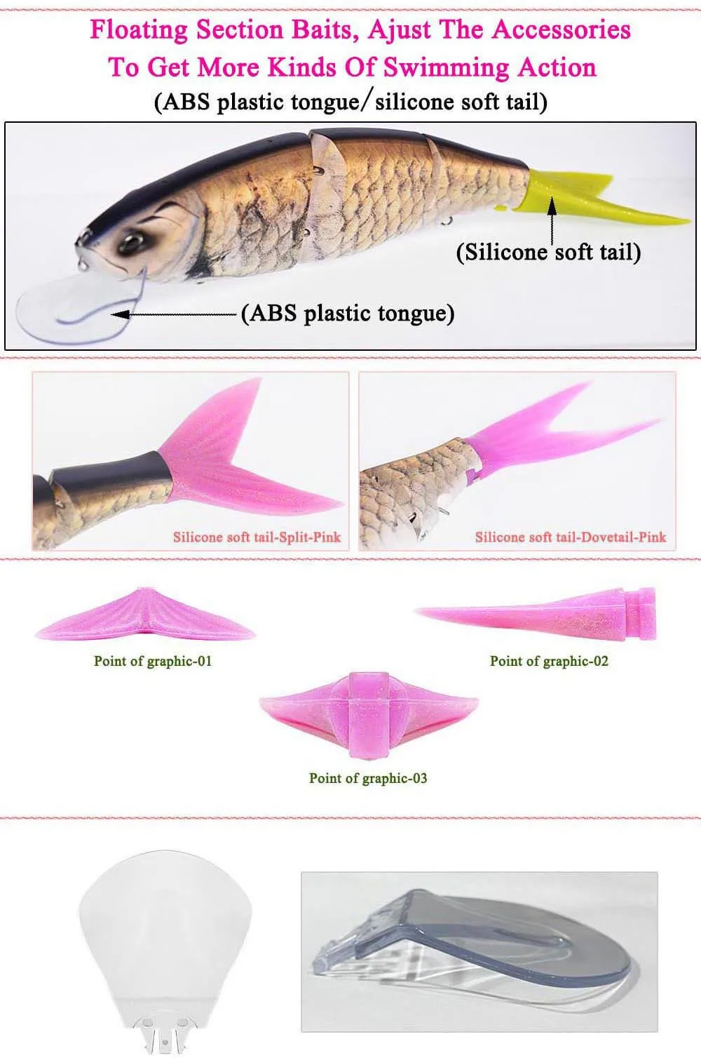Domestic Large Multi segment Composite Swim Plastic None - view 8