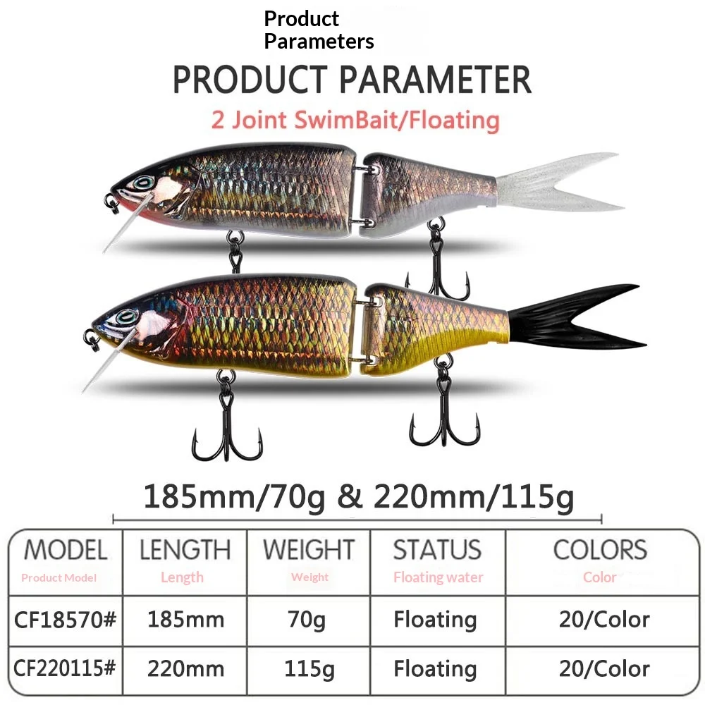 Lure Fishing Bait Floating Multi segment Stainless Steel None - view 12