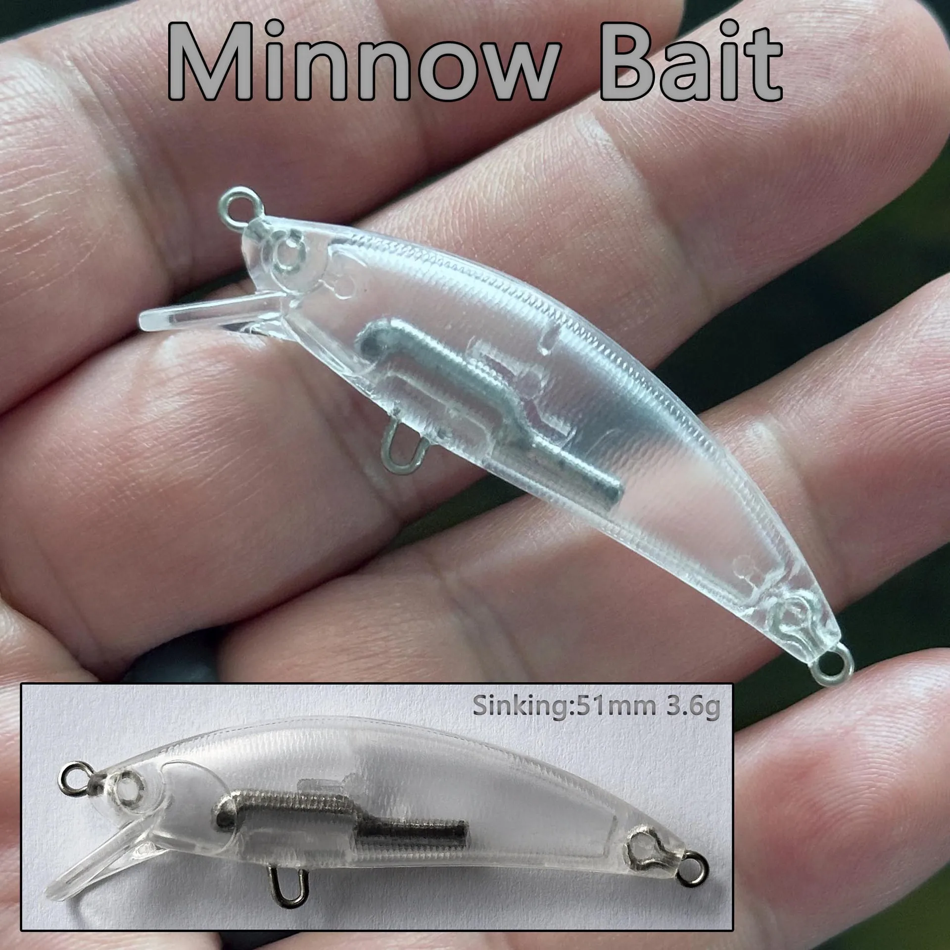 Japanese Style Subsurface Minnow DIY Stainless Stainless Steel None - view 3