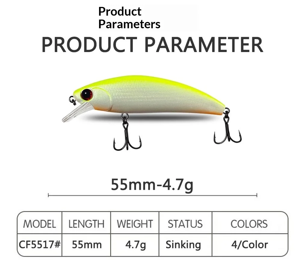 55 cm 47 g Sinking Micro Plastic None - view 2