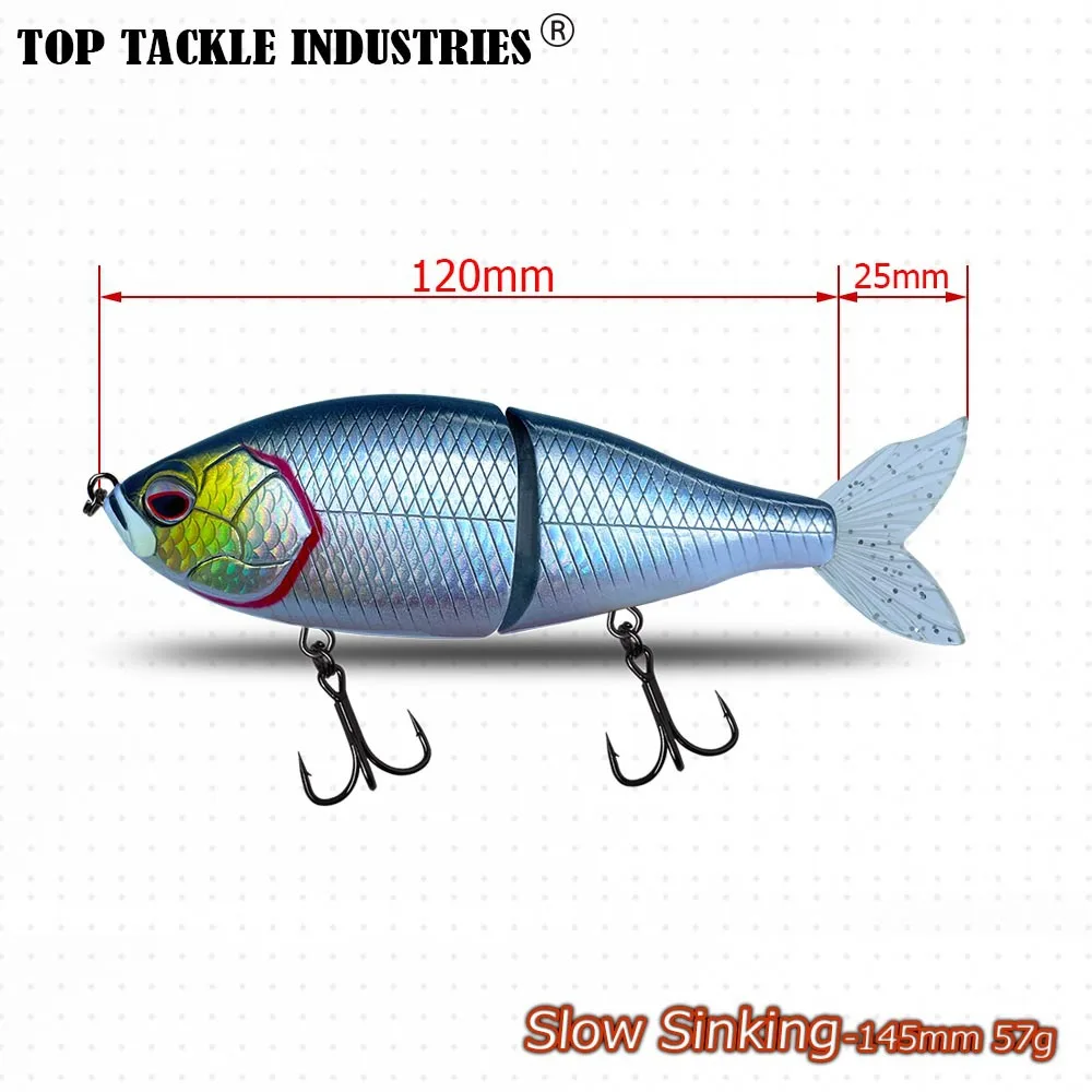Lure Multi segment Swimbait Slow sinking Stainless Steel None - view 10