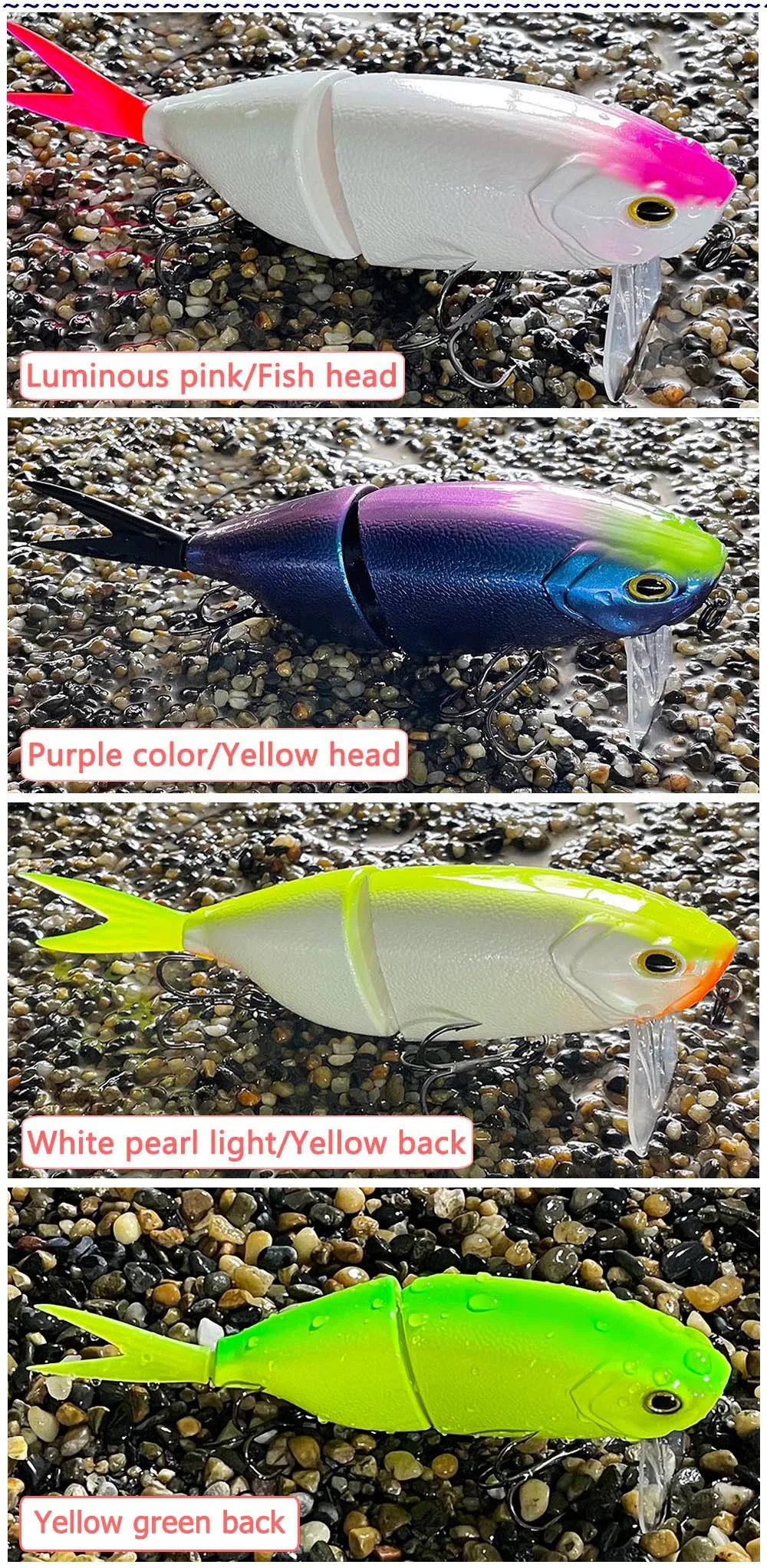 Fishing Tackle Multi segment Swimbait Floating Stainless Steel None - view 7