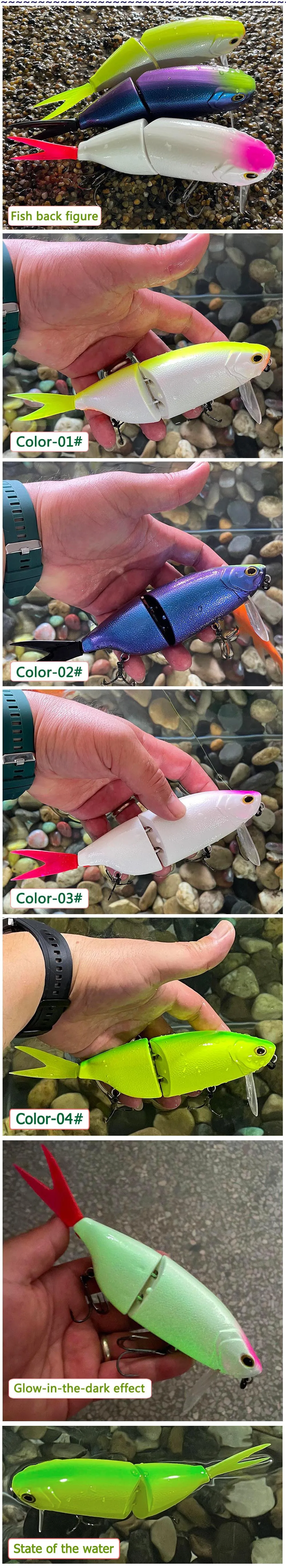Fishing Tackle Multi segment Swimbait Floating Stainless Steel None - view 8