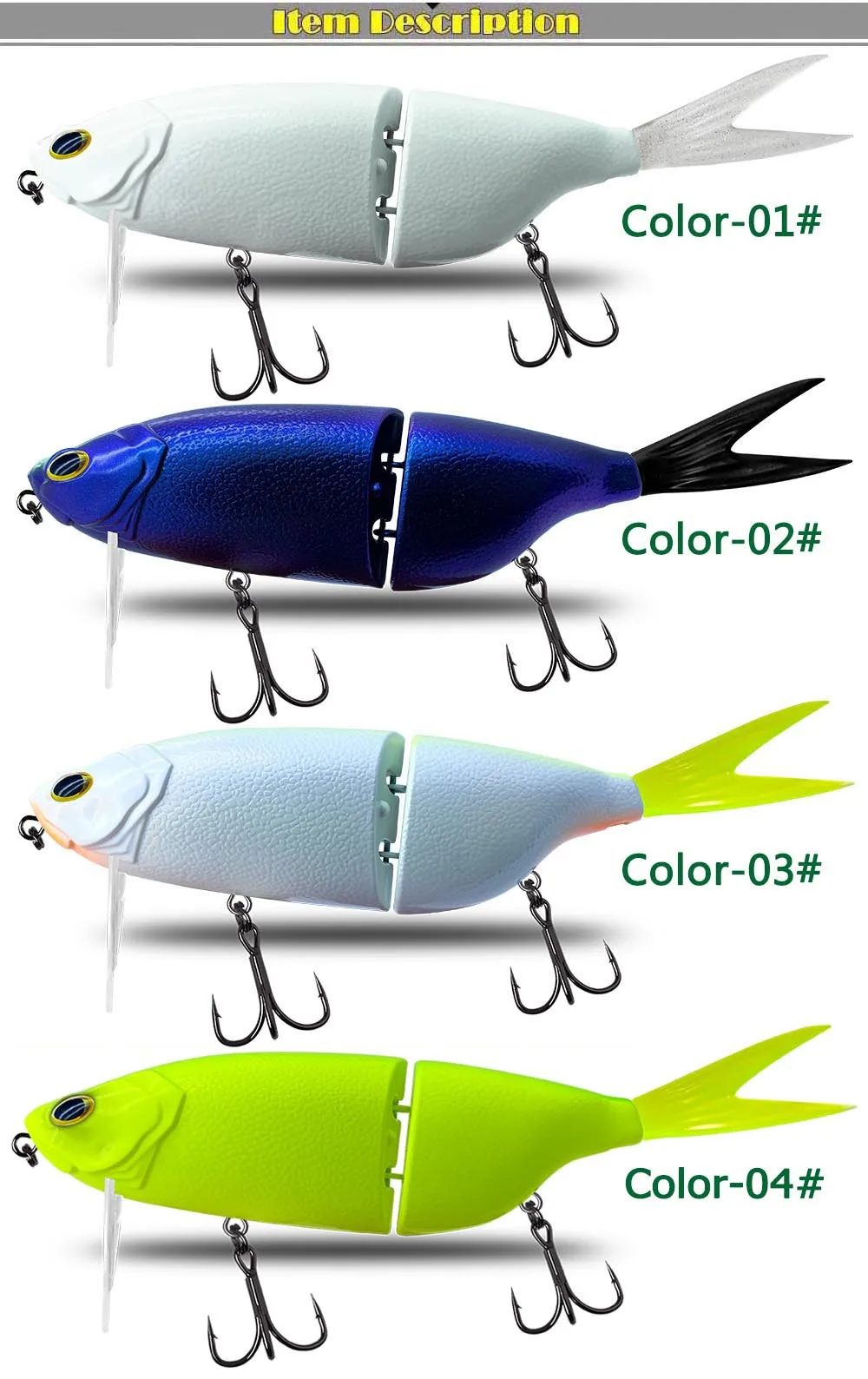 Fishing Tackle Multi segment Swimbait Floating Stainless Steel None - view 11