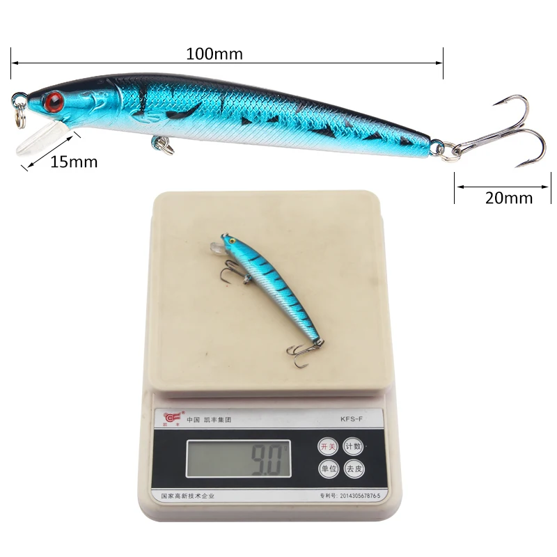 10cm 9g Hard Fishing Lure Baits ABS Multi-Species Lure - view 8