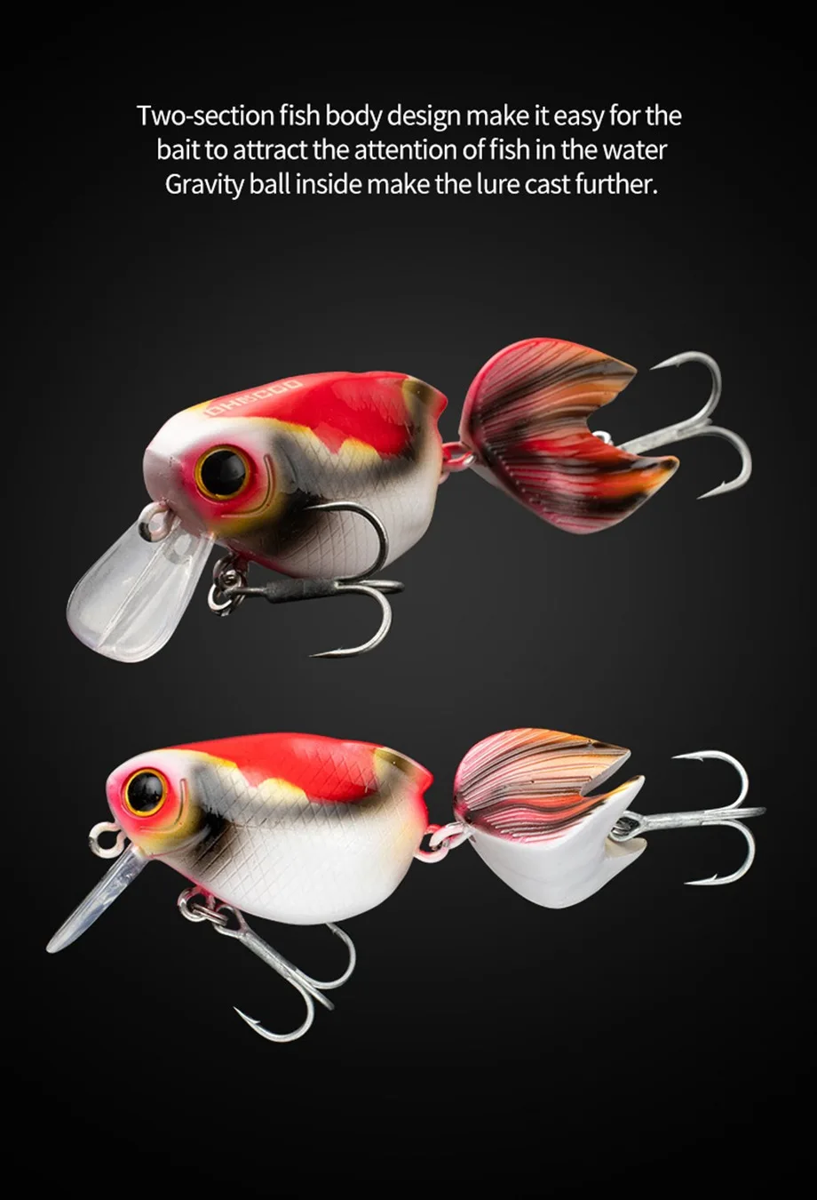 Cheery 5 5cm 7 5g Crank ABS Crankbait - view 12