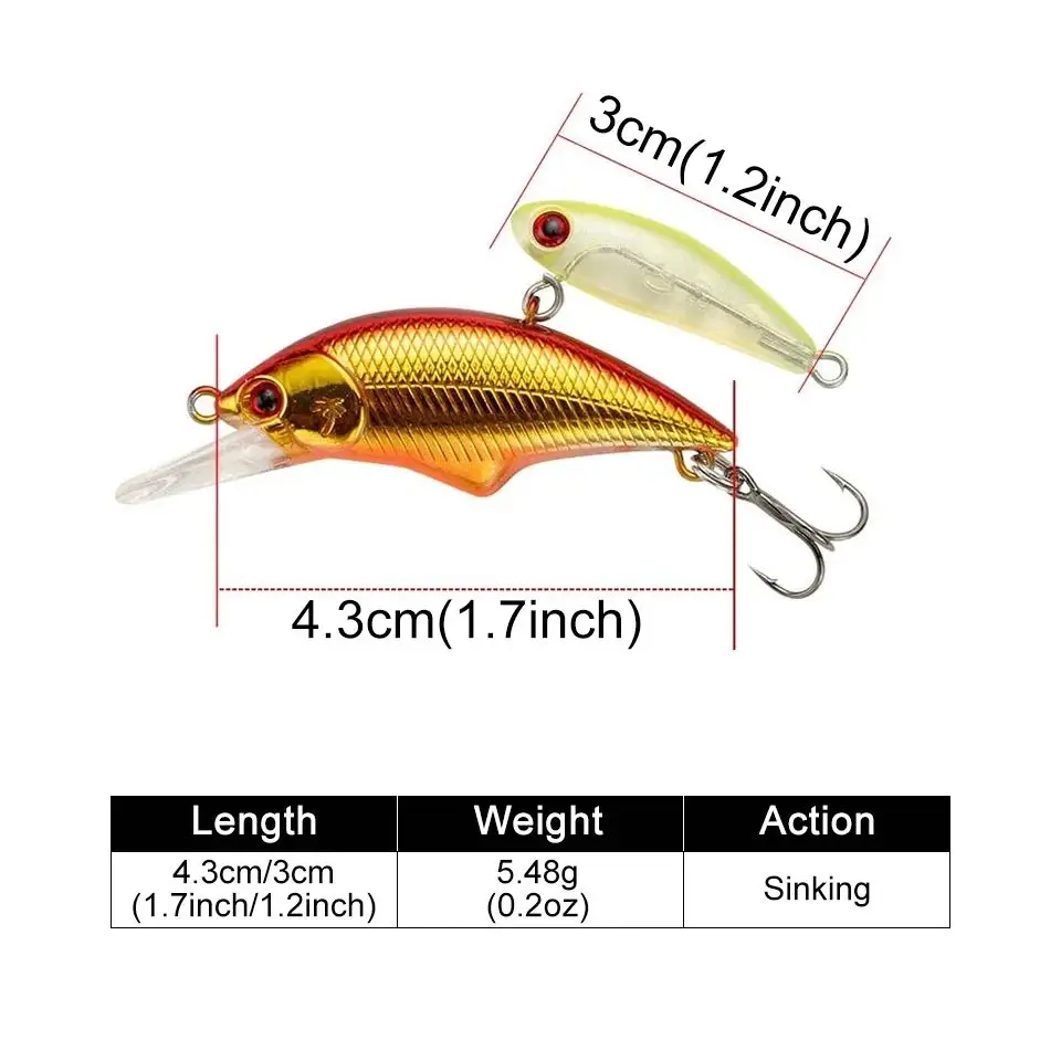 Cheery Sinking Fishing Lure 51 3mm ABS Plastic Minnow Lure - view 3