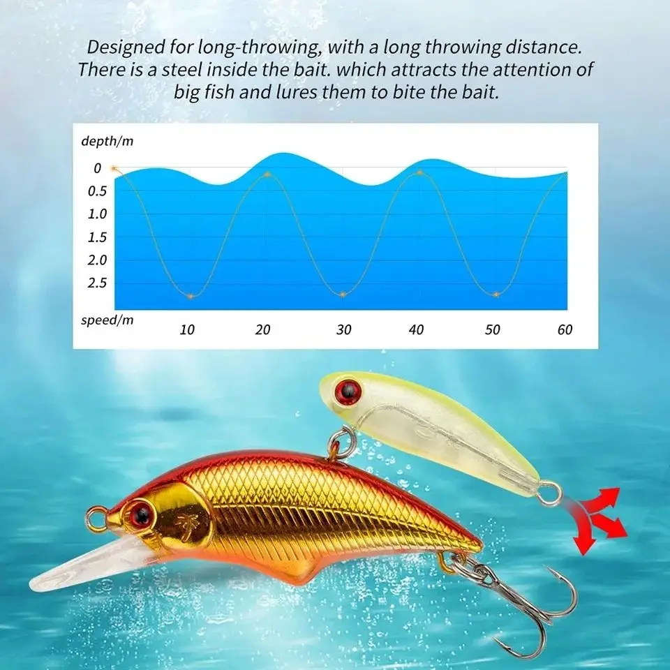 Cheery Sinking Fishing Lure 51 3mm ABS Plastic Minnow Lure - view 4