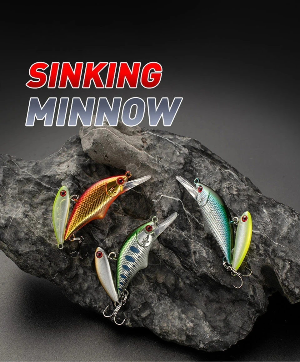 Cheery Sinking Fishing Lure 51 3mm ABS Plastic Minnow Lure - view 11