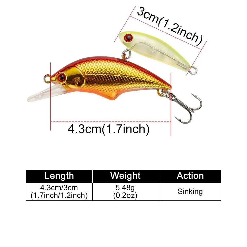 Cheery Sinking Fishing Lure 51 3mm ABS Plastic Minnow Lure - view 13