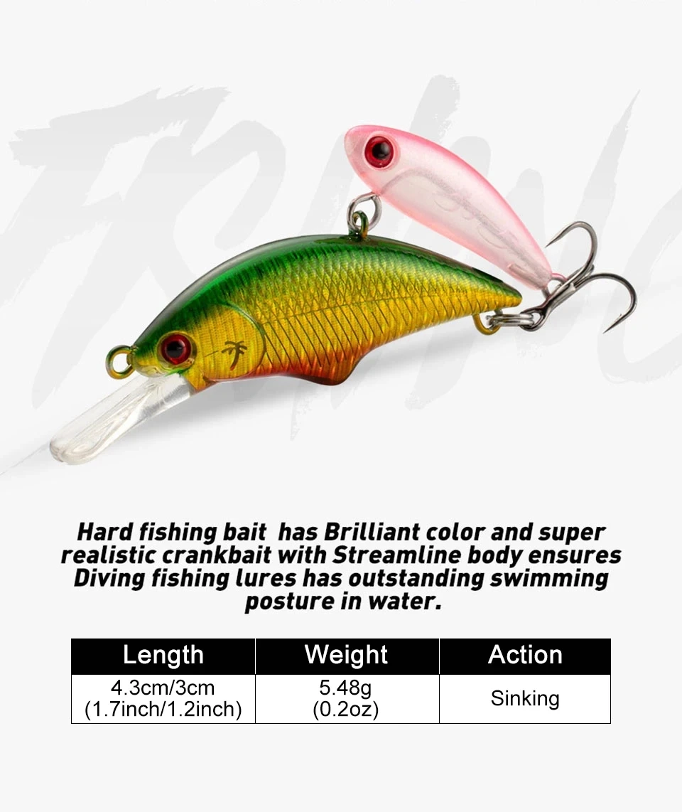 Cheery Sinking Fishing Lure 51 3mm ABS Plastic Minnow Lure - view 14