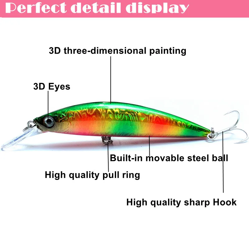 Sinking Lure for Saltwater Fishing 90mm ABS Plastic Hard Lure - view 11