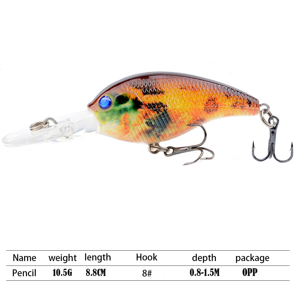 NEWMAJOR 10 5g 8 8cm Floating Plastic Crankbait - view 6