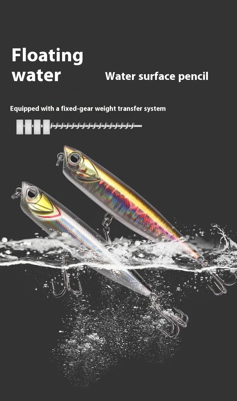 Long Cast Floating Pencil Minnow Lua ABS Lure Accessories - view 8