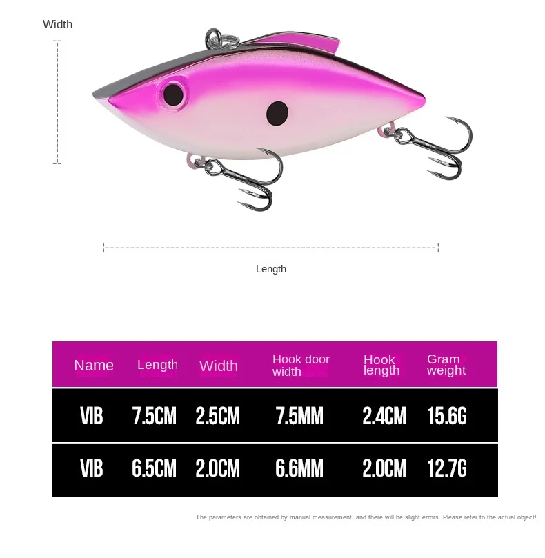 Cheery 65mm 75mm Bionic Vibs Double Various, ABS Hard Lure, Lipless Crankbait - view 16
