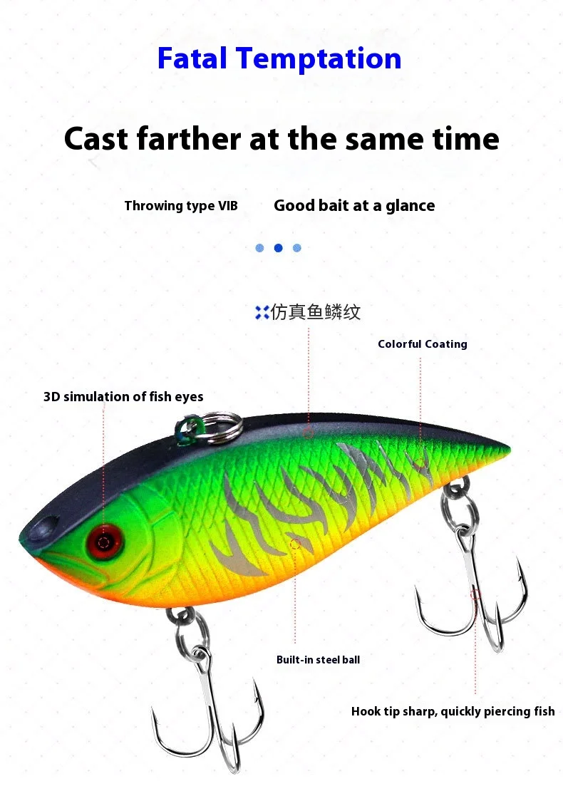 Effective 7cm 12g Long Cast Vibration ABS Lure Accessories - view 8