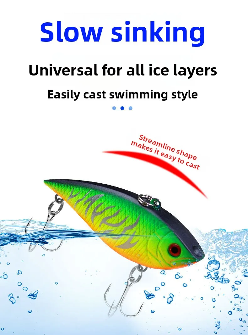 Effective 7cm 12g Long Cast Vibration ABS Lure Accessories - view 12