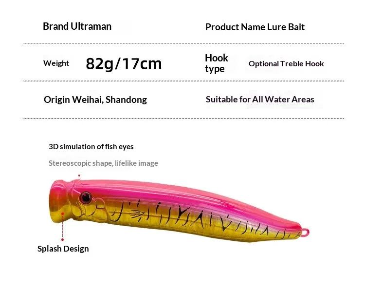 Factory Wholesale Stainless Steel Popper Lure Stainless Steel Lure fishing - view 20