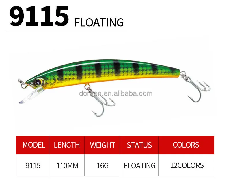 CHEERY 3D Crystal Minnow 11cm 16g ABSPlastic Various - view 7