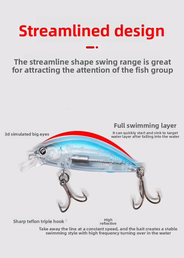Micro Minnow Lua Plastic Artificial Bait Plastic Lure Accessories - view 9