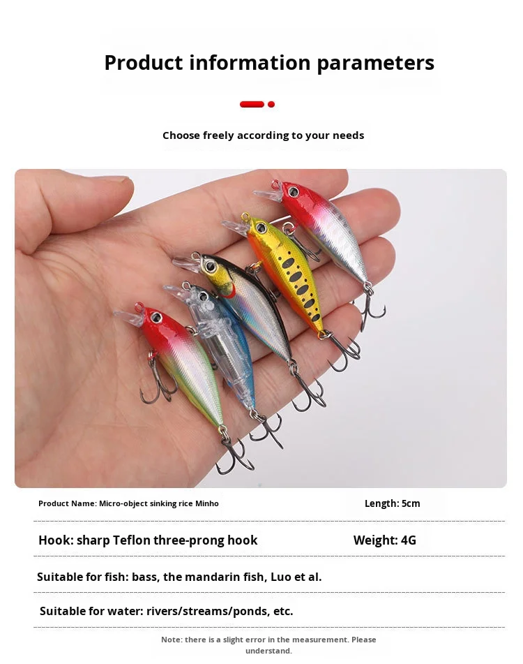 Micro Minnow Lua Plastic Artificial Bait Plastic Lure Accessories - view 11