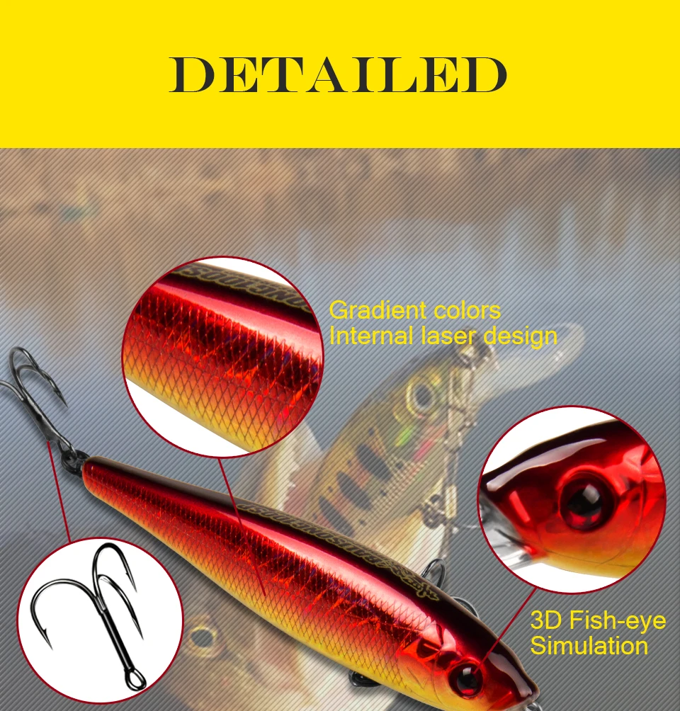 Cheery for Bearking Tungsten Balls Casting ABS, ABSPlastic Minnow Lure - view 10