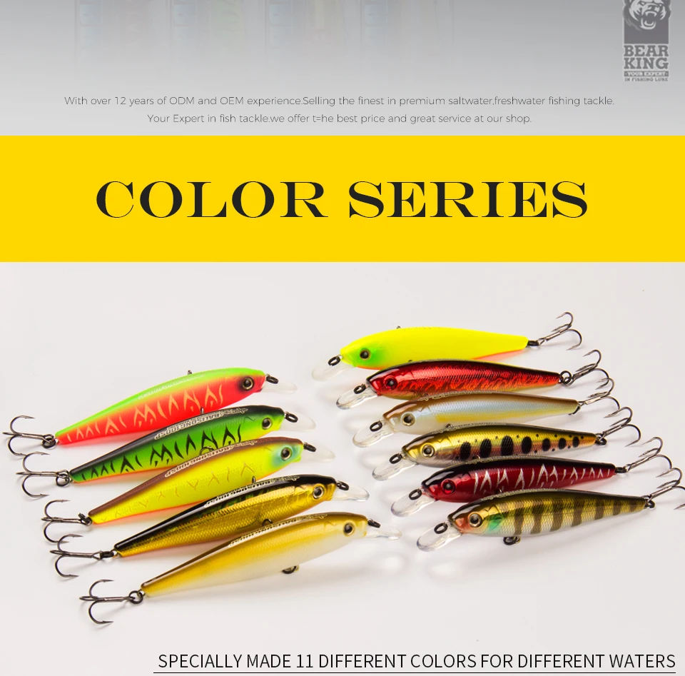 Cheery for Bearking Tungsten Balls Casting ABS, ABSPlastic Minnow Lure - view 16