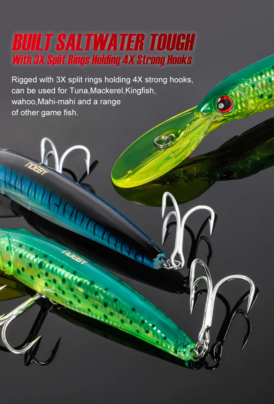 CHEERY Magnums Saltwater Fishing Lures Minnow ABS Jerkbait - view 10