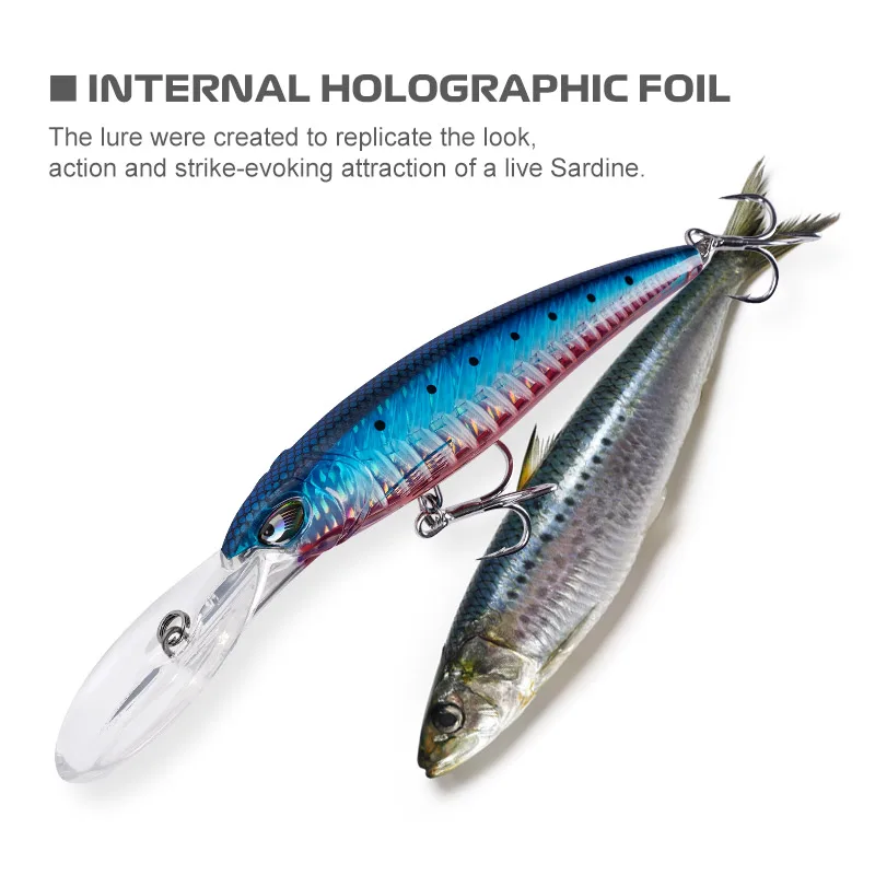 CHEERY Magnums Saltwater Fishing Lures Minnow ABS Jerkbait - view 11