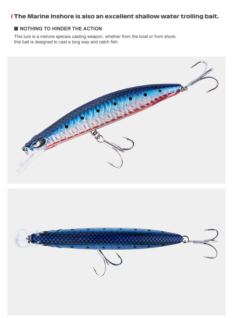 Magnums Saltwater Fishing Lures Minnow Fish ABS Plastic Swimbait - view 12