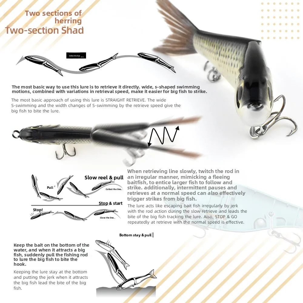 Mini Small Furry Tail Trout Lure ABS Bionic Hard Bait - view 4