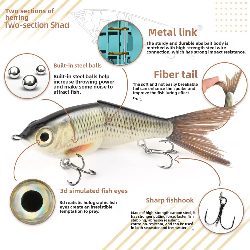Mini Small Furry Tail Trout Lure ABS Bionic Hard Bait - view 10