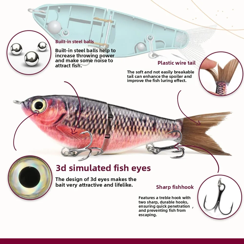 120mm 175g ABS Plastic Live Bait ABS None - view 14
