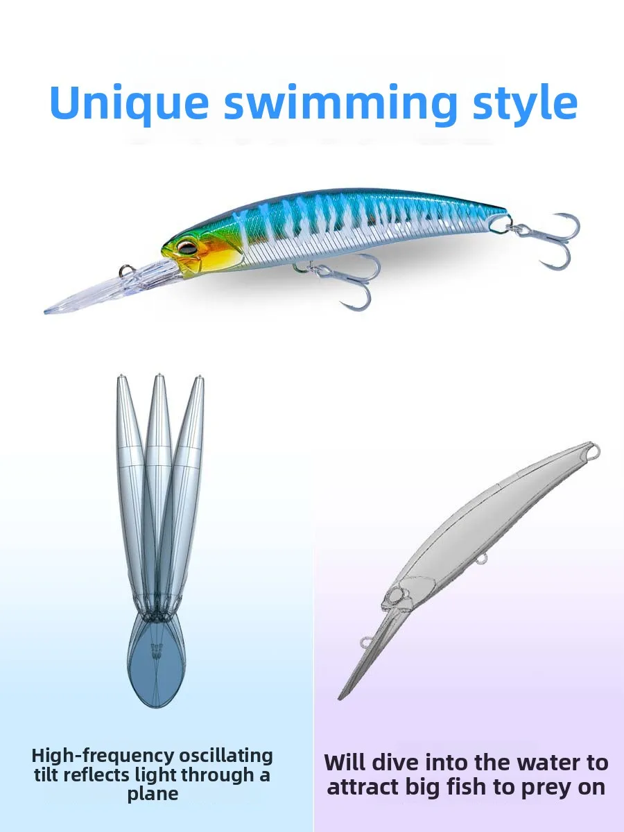 Artificial Hard Bait Drag Fishing Minnow Various Minnow - view 5