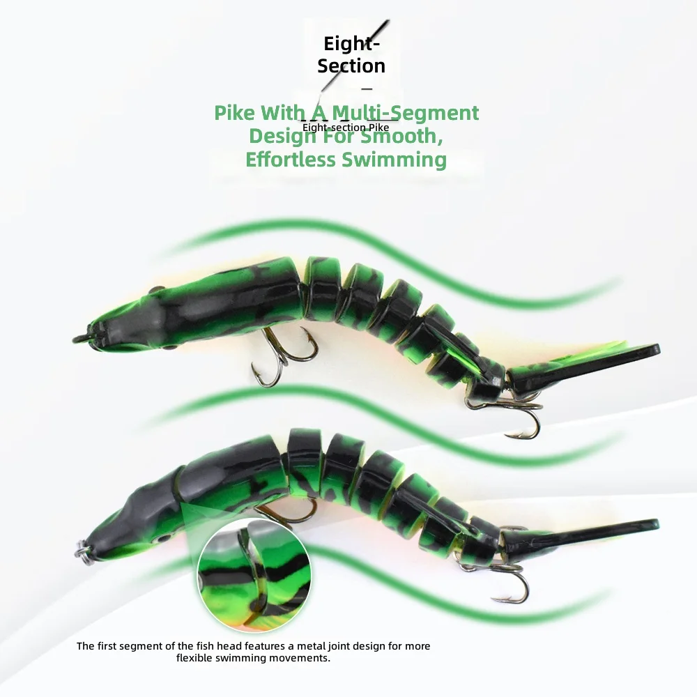 CHEERY Eight Section Pike Barracuda 130mm ABS Hard Lure - view 1