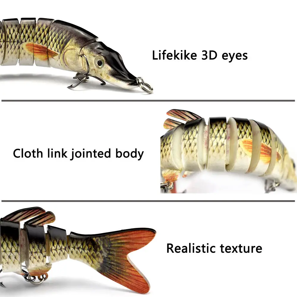 CHEERY Eight Section Pike Barracuda 130mm ABS Hard Lure - view 9