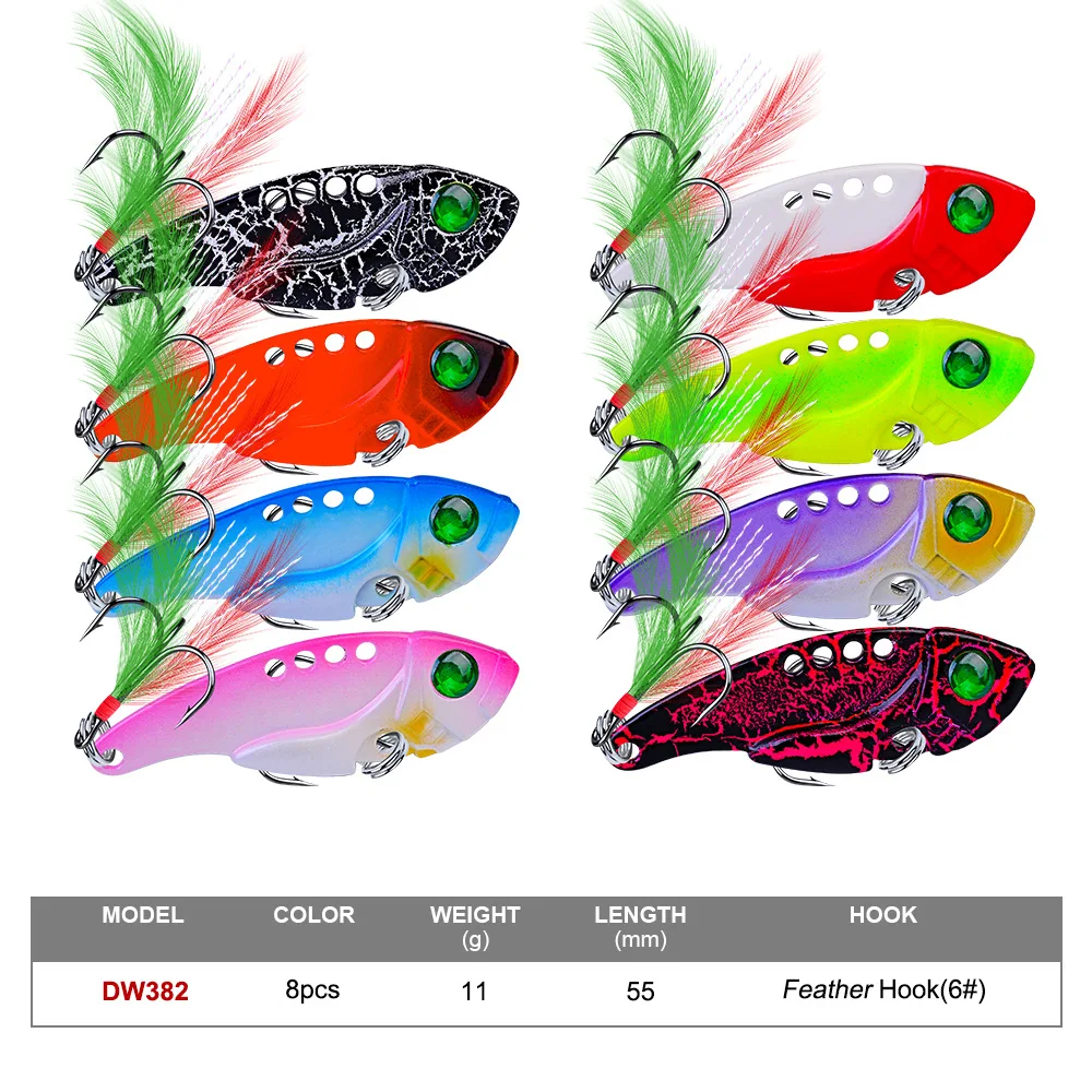 CHEERY 55mm 11gram Sink Vib Fishing Metal Lipless Crankbait - view 5