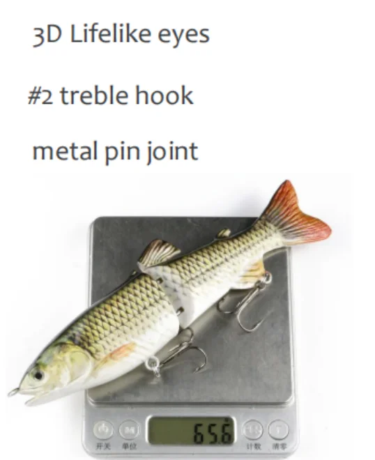 Trout Shaped Multi jointed Swimbait Sinking ABS, PVC Swimbait - view 2