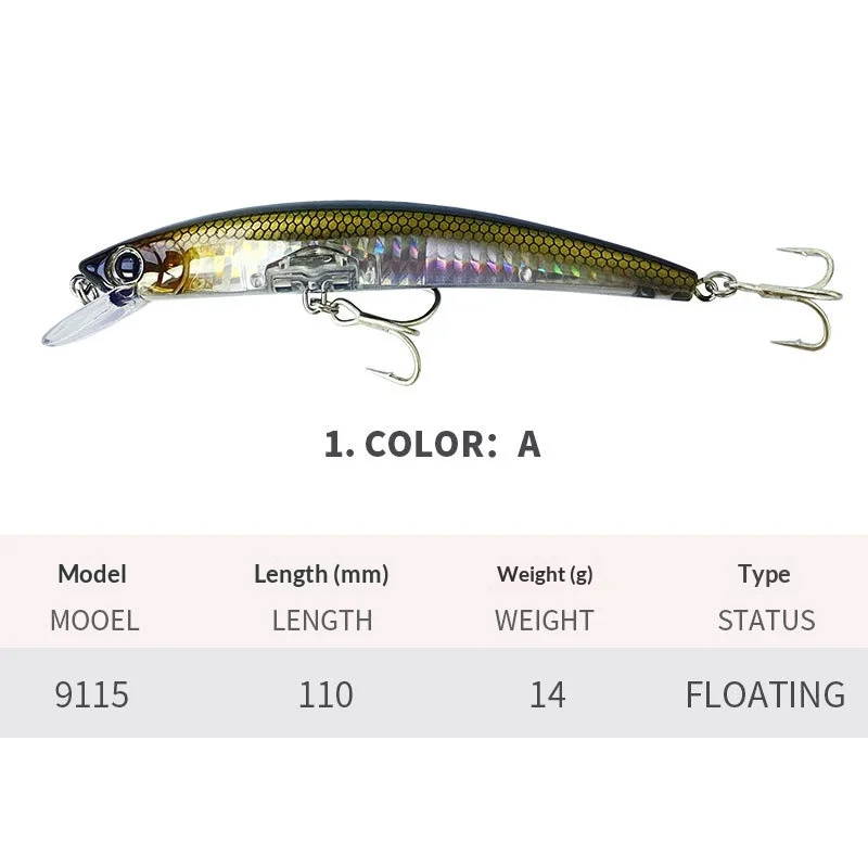 Cheery Lure 11cm 14g Floating Minnow Stainless Steel Hard Lure - view 2
