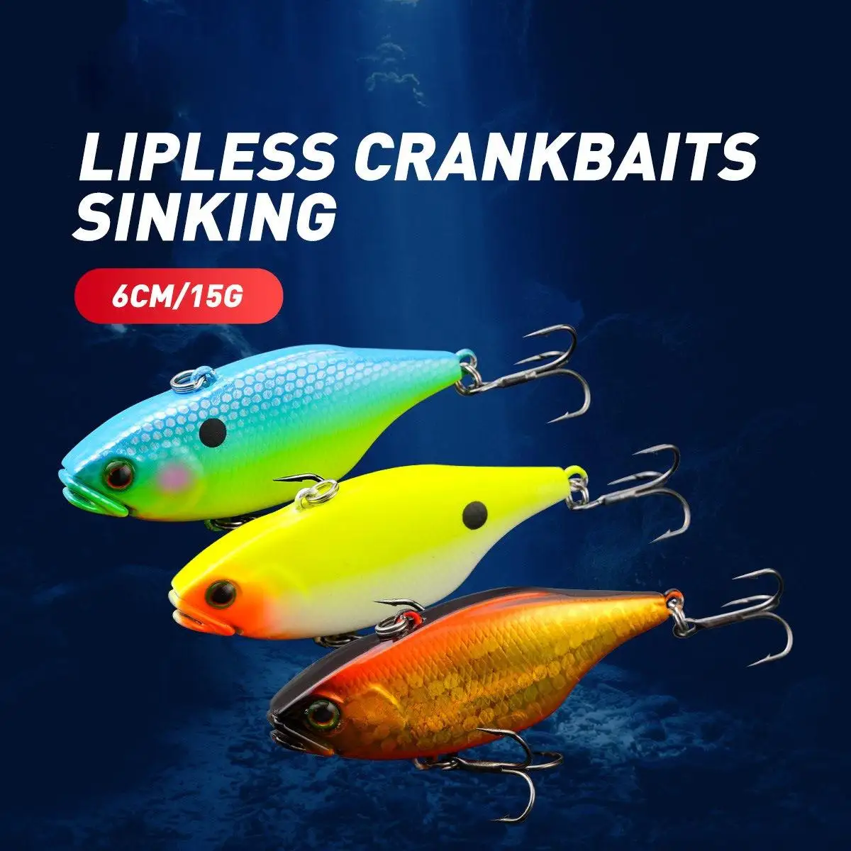 CHEERY New 6cm 15g Bulk Sinking ABS Hard Lure - view 11